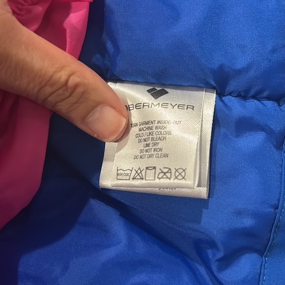 Obermeyer Girls' Ski Jacket | Size 7 | Blue and Pink - Picture 4 of 12